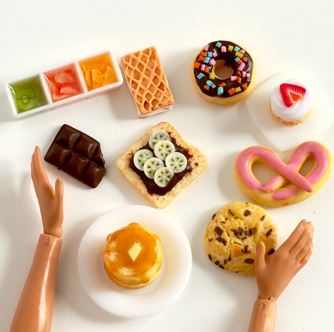 Puppennahrung Dessert Nr. 2 Handgefertigt aus Nestholz 9 Stk.