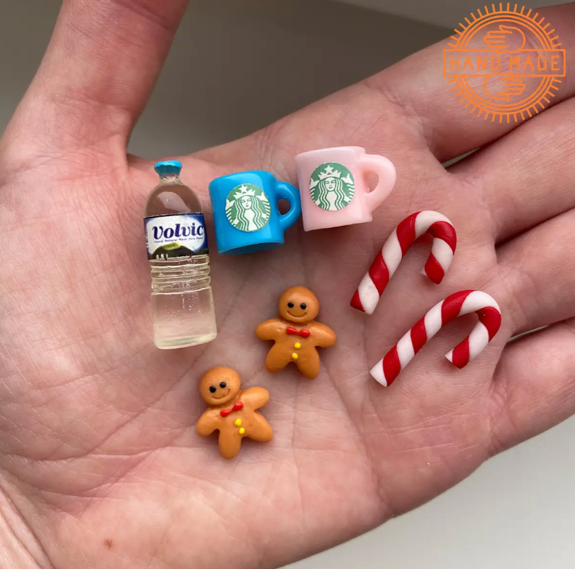 Puppen-Weihnachtsset 7-teilig Handarbeit