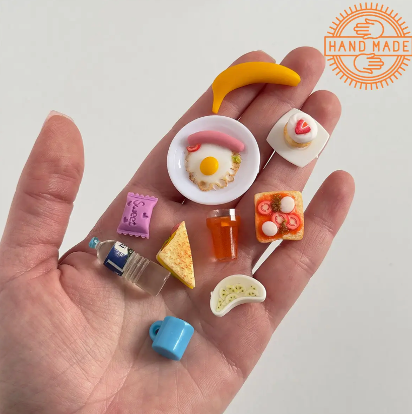 Puppenessen Frühstück Handgemacht 10 Stück