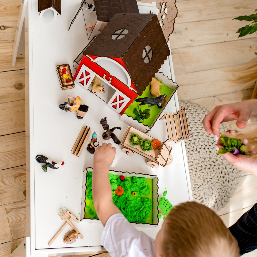 Kinderspielset Bauernhof Maßstab 1:12 NestWood Maxi
