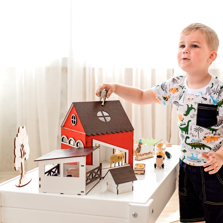 Kinderspielset Bauernhof Maßstab 1:12 NestWood Maxi