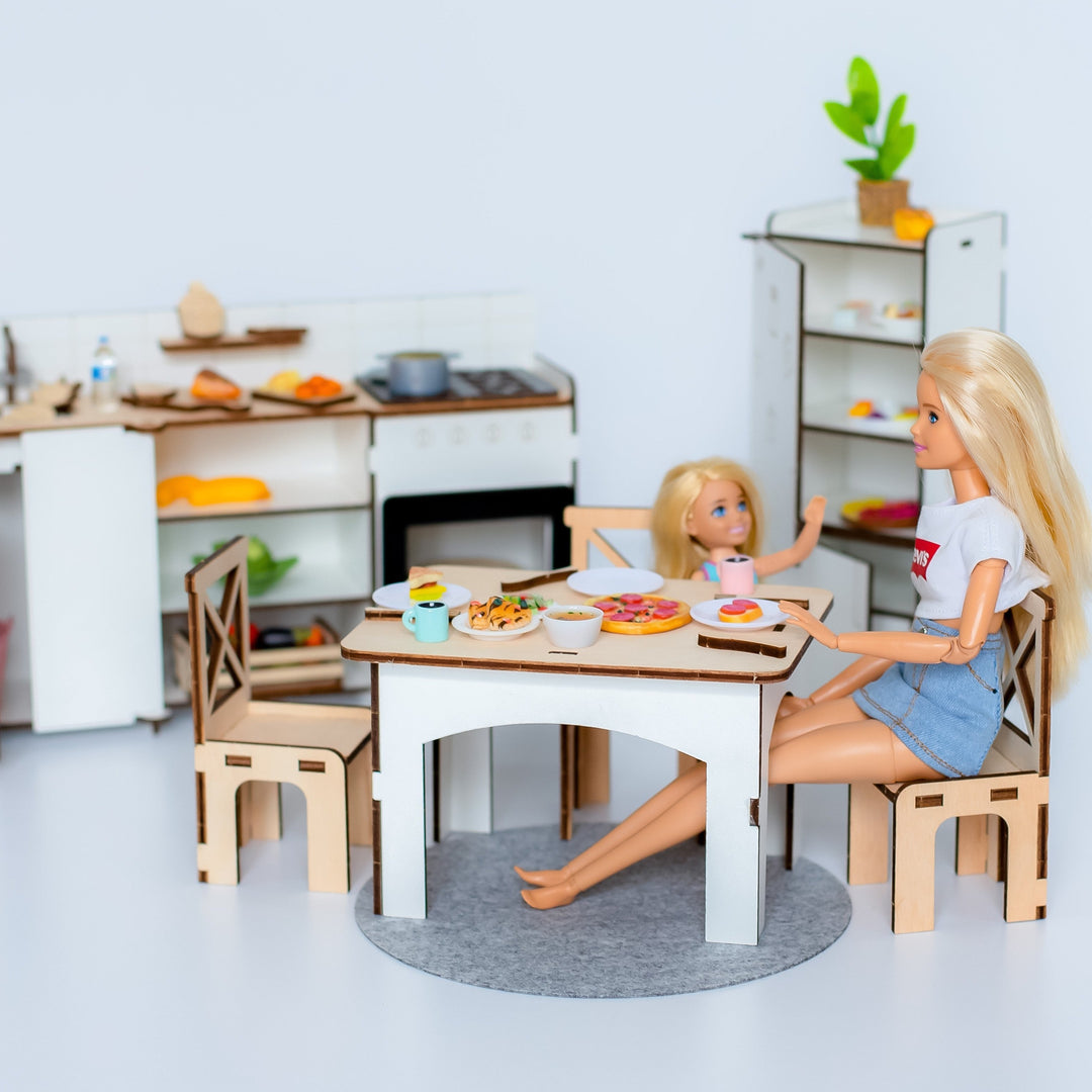 Puppenmöbel aus Holz Küche im Maßstab 1:6 NestWood Eco