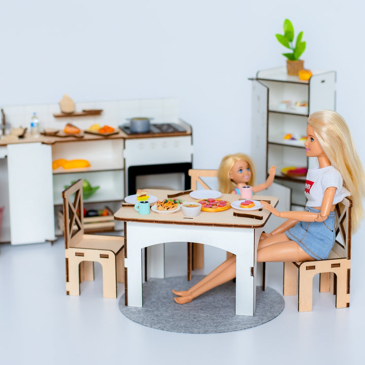 Puppenmöbel aus Holz Küche im Maßstab 1:6 NestWood Eco