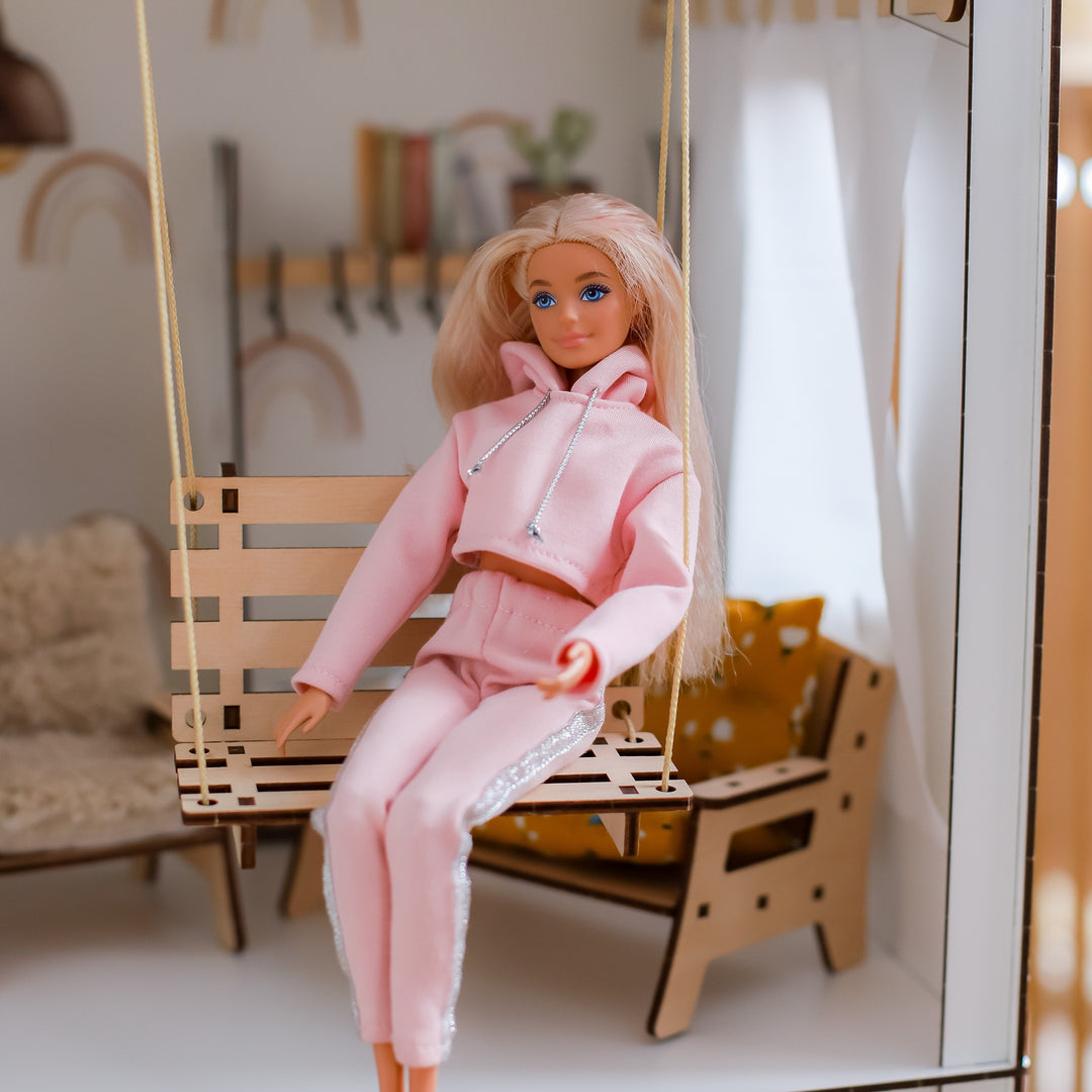 Puppenmöbel aus Holz Wohnzimmer Maßstab 1:6 NestWood Eco