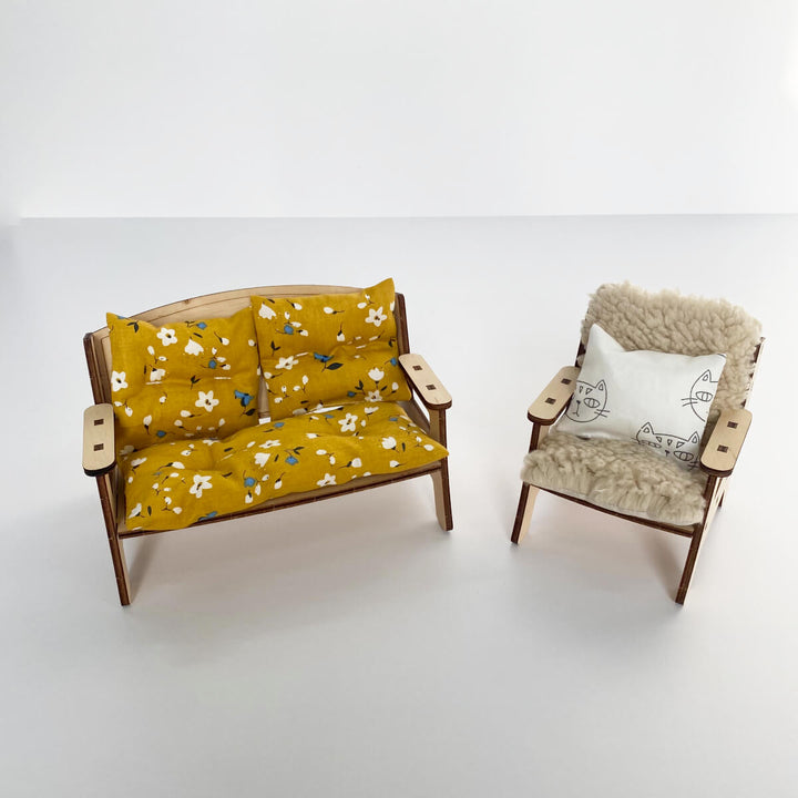 Bettwäsche-Set Wohnzimmer 5-teilig NestWood Eco 1:6