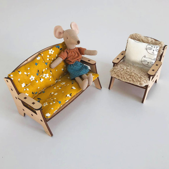 Bettwäsche-Set Wohnzimmer 5-teilig NestWood Eco 1:6
