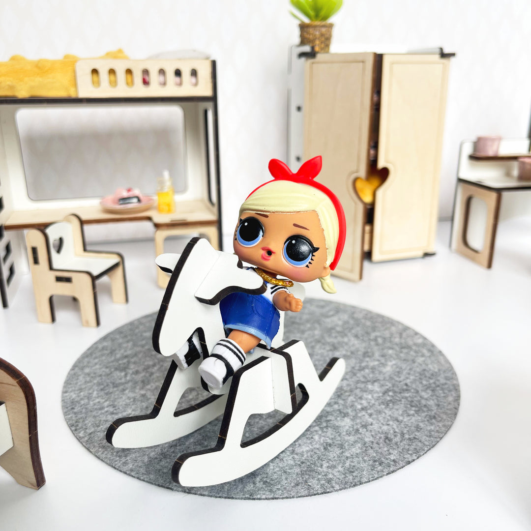Kinderzimmermöbel-Set aus Holz im Maßstab 1:12 NestWood Eco