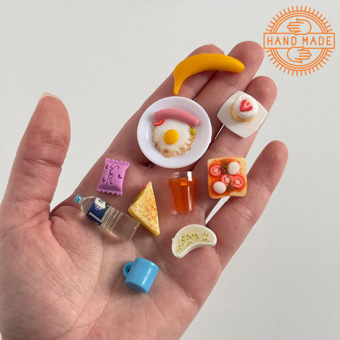 Puppenessen Frühstück Handgemacht 10 Stück