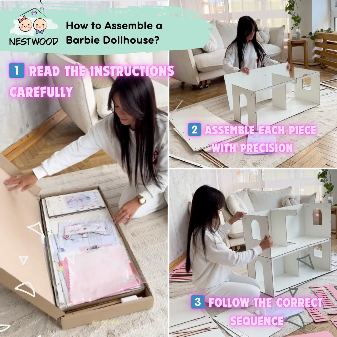 Wooden dollhouse Dream scale 1:6 NestWood Eco