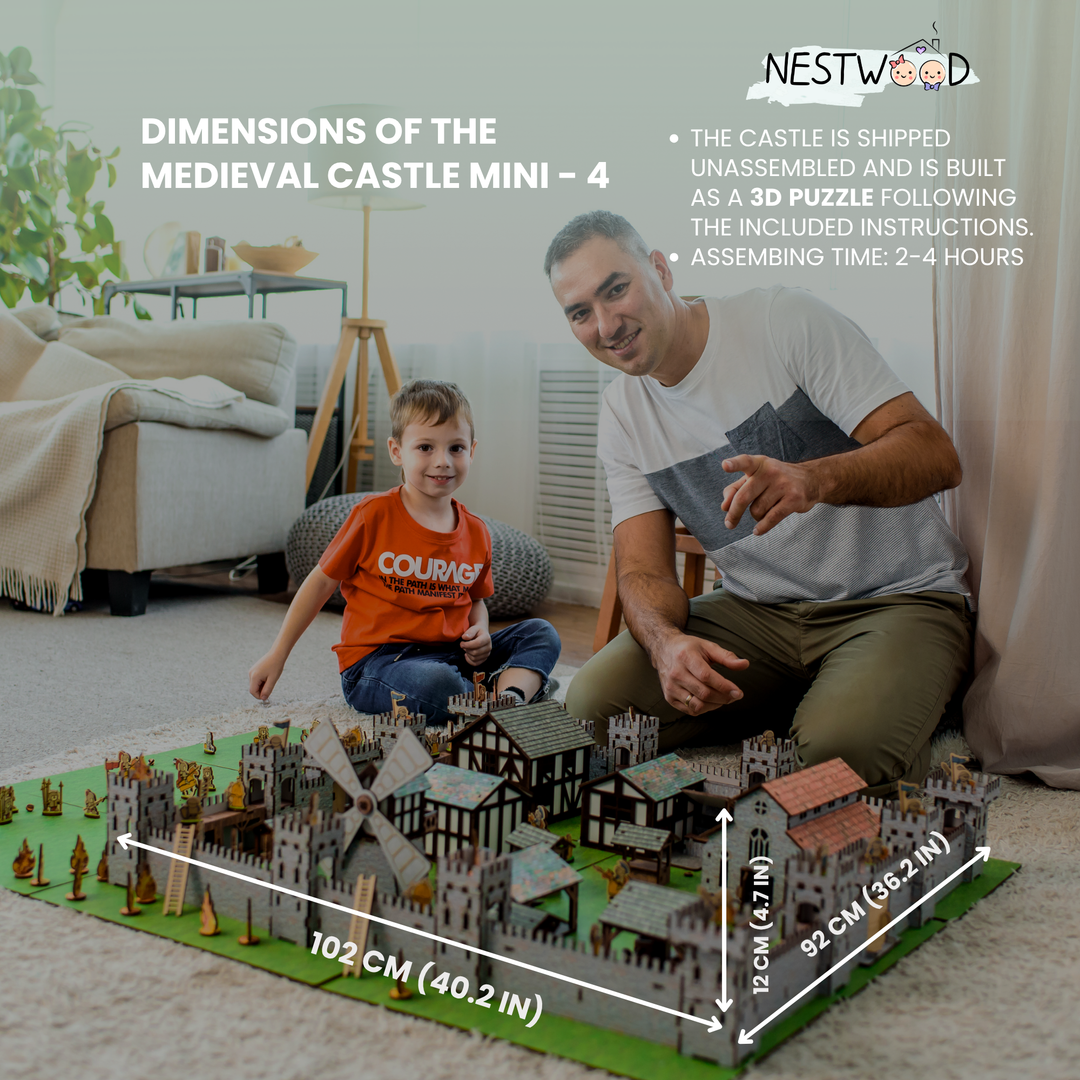 Wooden castle constructor Mini 4 NestWood