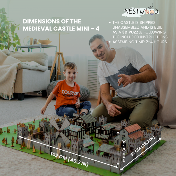 Wooden castle constructor Mini 4 NestWood