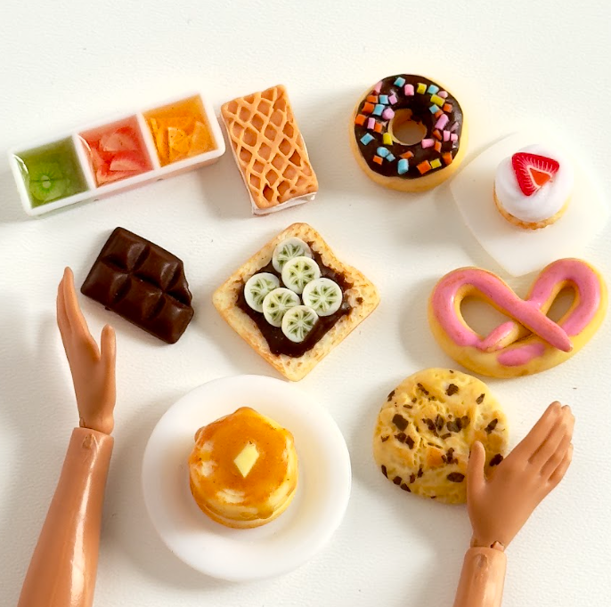 Doll food Dessert №2 Hand Made Nestwood 9 pcs