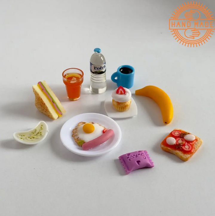 Doll Food Breakfast Hand Made 10 Pieces