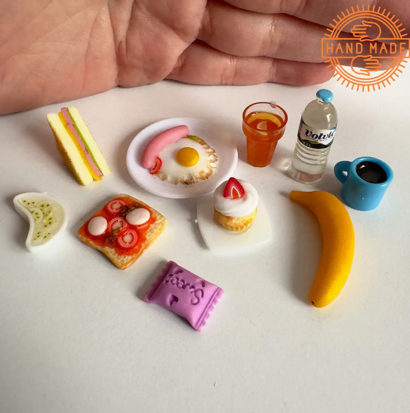 Doll Food Breakfast Hand Made 10 Pieces