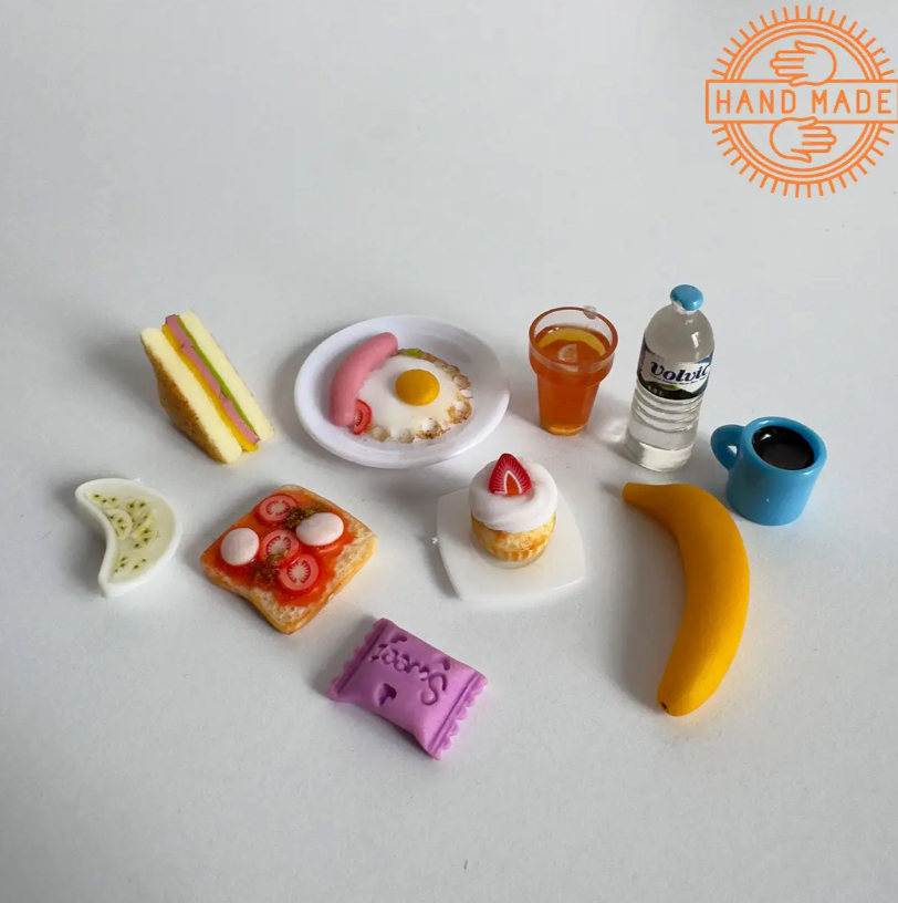 Doll Food Breakfast Hand Made 10 Pieces