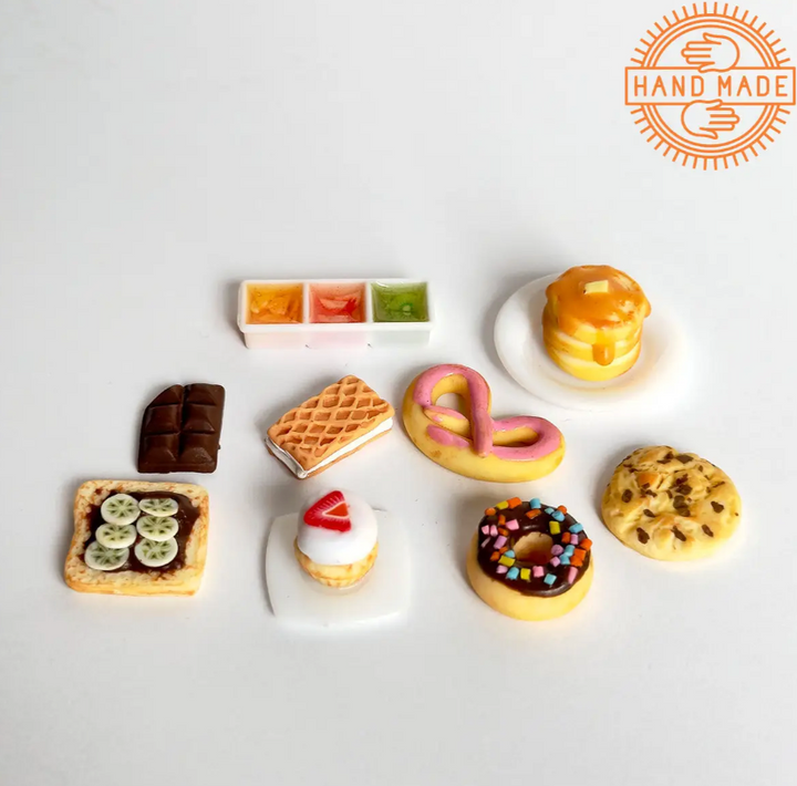 Doll Food Dessert №1 Hand Made 9 Pieces