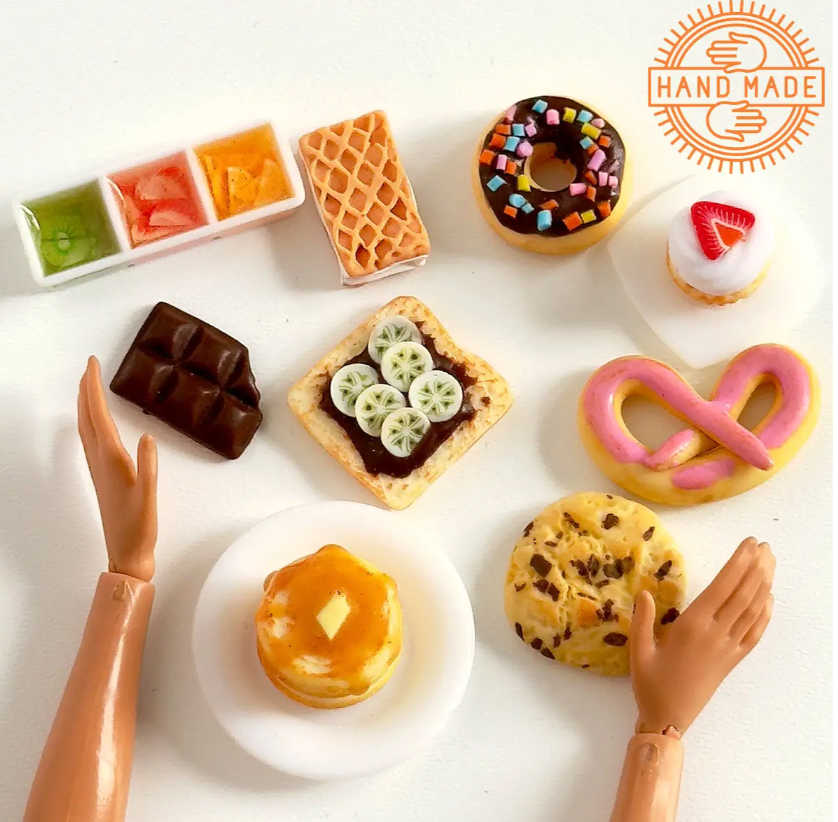 Doll Food Dessert №1 Hand Made 9 Pieces