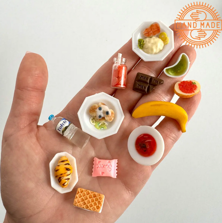 Doll Food Set Lunch №2 Hand Made 12 Pieces