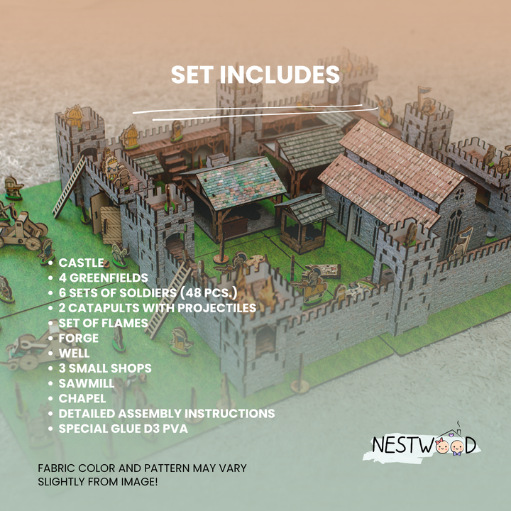 Wooden castle constructor Mini 3 NestWood
