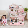 Wooden dollhouse Mansion scale 1:6 NestWood pink