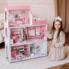 Wooden dollhouse Lux Light scale 1:6 NestWood pink