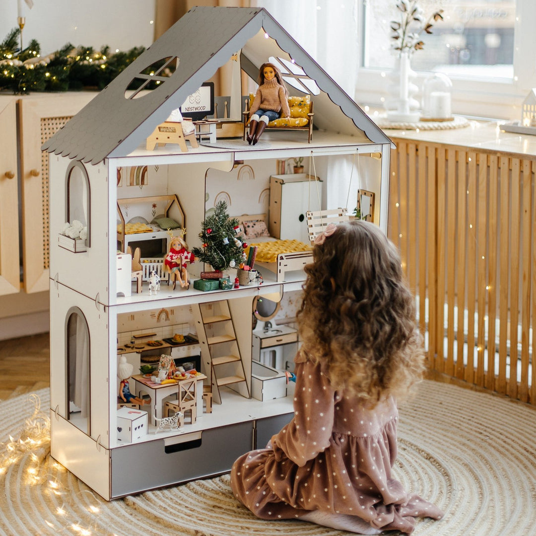 10 Mini Wooden Photo Frames - Dollhouse Decor For 1:12 Scale Miniatures & Craft Projects