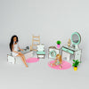 Wooden doll furniture Bathroom scale 1:6 NestWood Mint