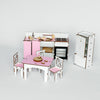 Wooden doll furniture Kitchen scale 1:6 NestWood Pink