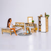 Wooden doll furniture Bedroom scale 1:6 NestWood Eco