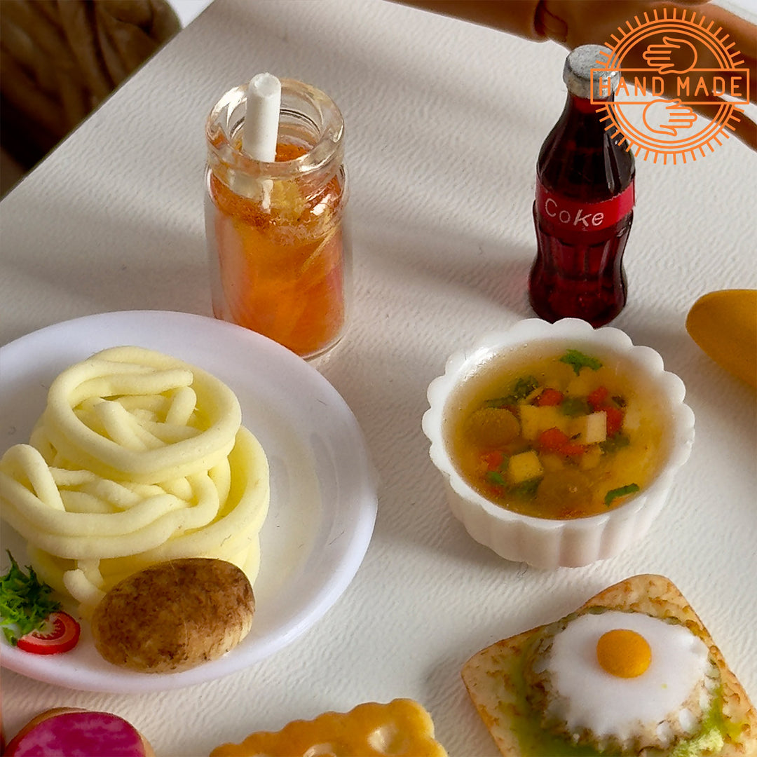 Doll Food Set Lunch Hand Made 11 Pieces