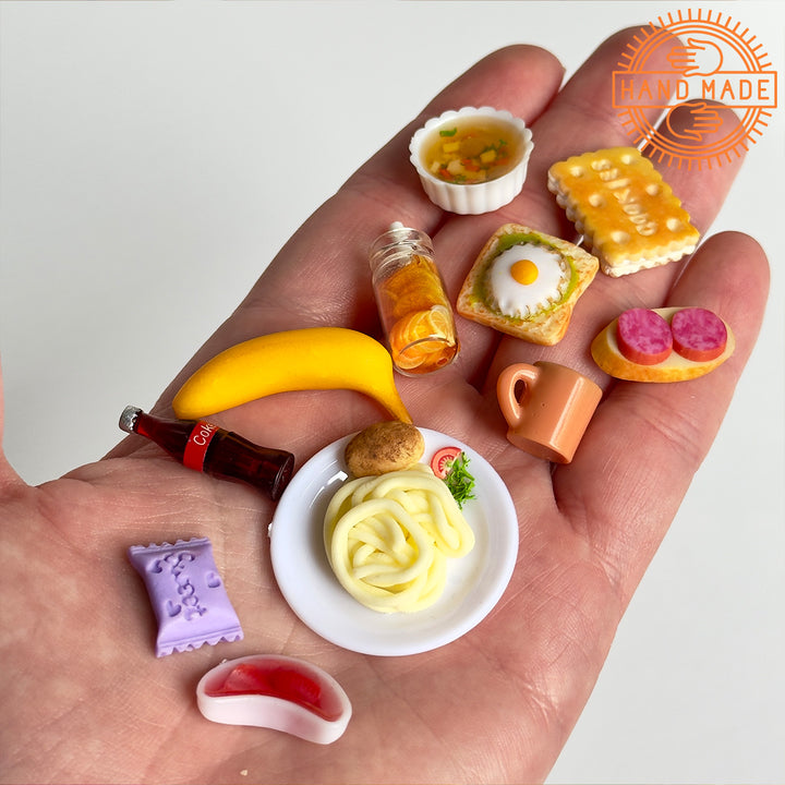 Doll Food Set Lunch Hand Made 11 Pieces