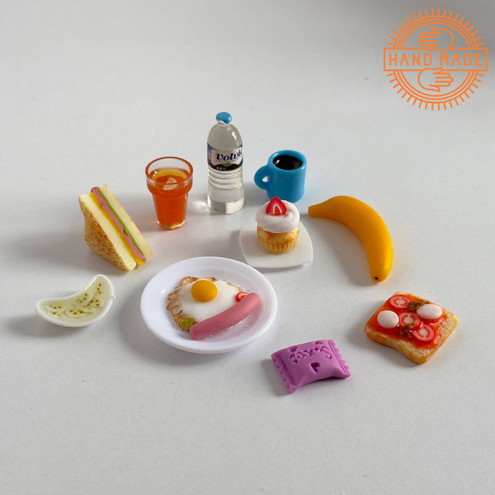 Doll Food Breakfast Hand Made 10 Pieces