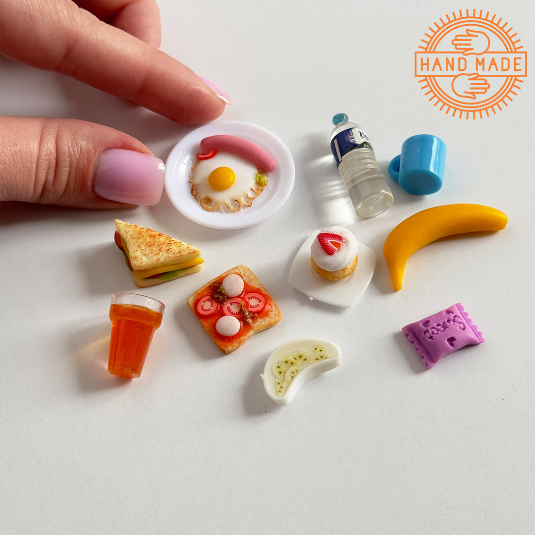 Doll Food Breakfast Hand Made 10 Pieces
