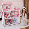 Wooden dollhouse Lux Light scale 1:6 NestWood pink