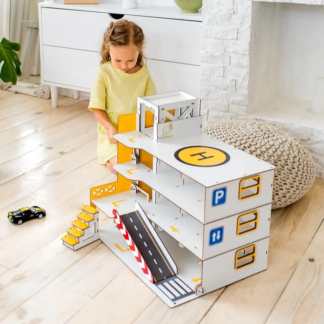  Durable and easy to assemble, it works perfectly with toy cars of different sizes and becomes a favorite playset for everyday fun. A great gift for boys aged 3–7 who love cars, garages and interactive toys.
